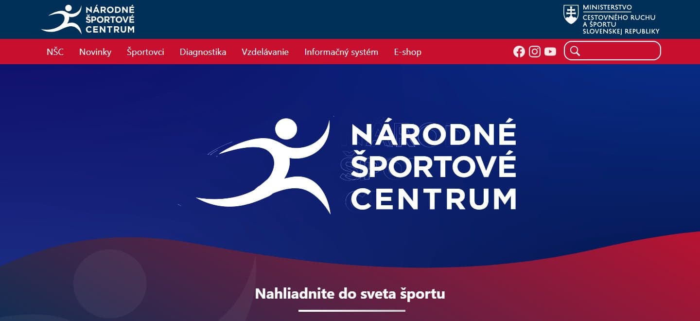 Screenshot of Národné športové centrum